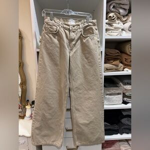 Reformation Carly low rise jeans in sand dollar